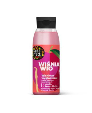Tutti Frutti WIŚNIA i WANILIA + Beauty Shot A Wygładzający olejek do kąpieli i pod prysznic, 400 ml