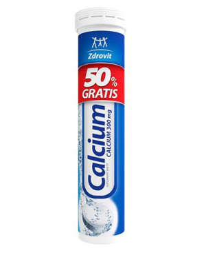 Zdrovit Calcium, tabletki musujące o smaku cytrynowym, 20 sztuk