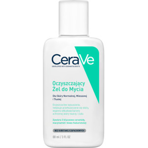 Cerave, Oczyszczający, żel do mycia z ceramidami dla skóry normalnej, mieszanej i tłustej, 88 ml