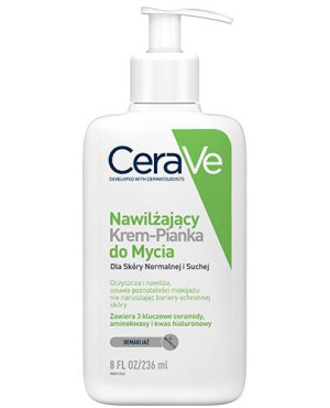 CeraVe, nawilżający krem-pianka do mycia, 473 ml