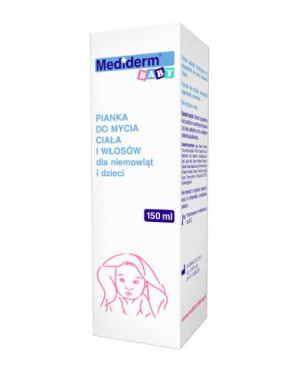 Mediderm Baby pianka do mycia ciała i włosów, 150 ml