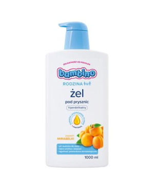 BAMBINO RODZINA, Żel pod prysznic zapach mirabelki, 1000 ml