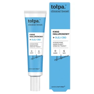 Tołpa Cilinical boost Kwas hialuronowy + olej CDB, Nawilżający krem do twarzy, 40 ml