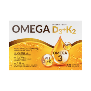 Omega D3+K2, kapsułki, 30 sztuk