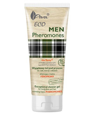 Ava Laboratorium Eco Men Pheromones Żel pod prysznic do ciała twarzy i włosów aktywujący feromony, 200 ml