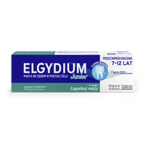 Elgydium Junior, Pasta do mycia zębów przeciwpróchnicowa łagodna mięta 7-12 lat, 50 ml