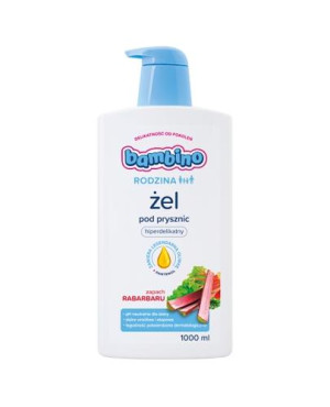 BAMBINO RODZINA, Żel pod prysznic zapach rabarbaru, 1000 ml