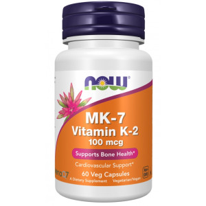 NOW FOODS Witamina K2 MK-7 100 mcg, kapsułki, 60 sztuk