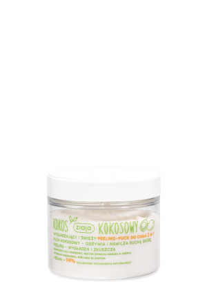 Ziaja Kokos Kokosowy Peeling-puch do ciała wygładzający i świeży 2w1, 270 ml