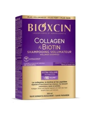 Bioxcin Collagen & Biotin, Szampon dodający włosom objętości, przeciw wypadaniu włosów, 300 ml
