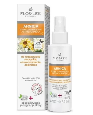 Flos-Lek Arnica spray z arniką 20% na rozszerzone naczynka, zaczerwienienia, zasinienia 100 ml