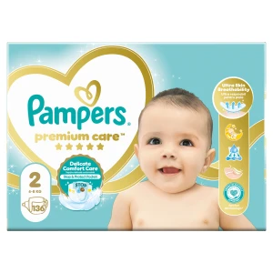Pampers Premium Care pieluszki rozmiar 2, 4 kg - 8 kg, 136 sztuk