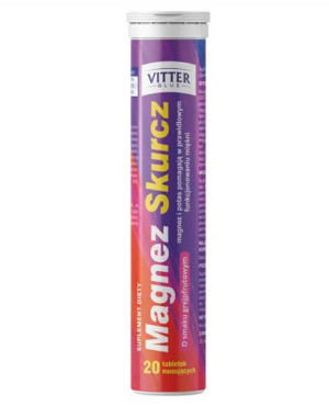 Vitter Blue Magnez Skurcz o smaku grejpfrutowym, 20 tabletek musujących