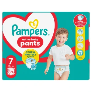 Pampers Pants Pieluchomajtki rozmiar 7, 17 kg+, 74 sztuki