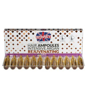 Ronney Hair Ampoules Intensive Argan Ampułki z olejkiem arganowym regeneracja + wzmacnianie, 12 x 10 ml