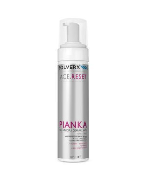 SOLVERX AGE RESET Pianka do mycia twarzy i demakijażu, 200 ml