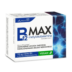 Biomed B12 Max Metylokobalamina, tabletki, 60 sztuk
