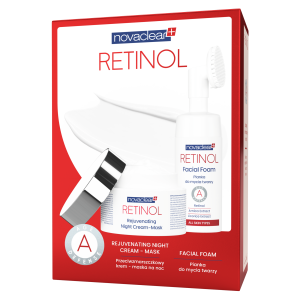 Zestaw Novaclear Retinol, krem na noc 50 ml, Pianka do mycia twarzy, 50 ml