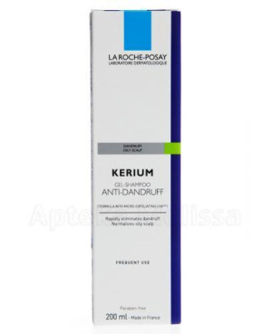 LA ROCHE-POSAY KERIUM Szampon przeciwłupieżowy na łupież tłusty - 200 ml