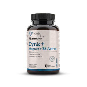 Pharmovit Cynk + Magnez + B6 Active, kapsułki, 120 sztuk