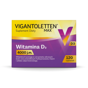 Vigantoletten MAX, Witamina D3 4000 j.m., tabletki, 120 sztuk