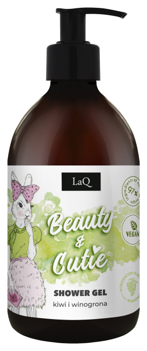 LaQ Beauty & Cutie Żel pod prysznic orzeźwiający kiwi i winogrona, 500 ml