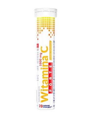 VITTER BLUE Witamina C FORTE 1000 mg smak Cytrynowy, tabletki musujące, 20 sztuk