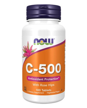 Now Foods C-500 z owocem dzikiej róży, 100 tabl., cena, opinie, wskazania