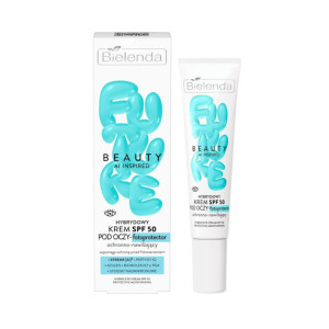 Bielenda Future Beauty, hybrydowy krem-fotoprotector pod oczy SPF 50 ochronno-nawilżający, 15 ml