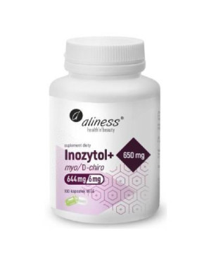 Aliness, Inozytol myo/D-chiro, 650 mg+B6, 100 kapsułek