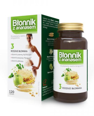 Colfarm Błonnik z ananasem, tabletki, 120 sztuk