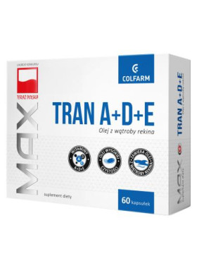 COLFARM TRAN Z WITAMINAMI A+D+E - 60 kaps.