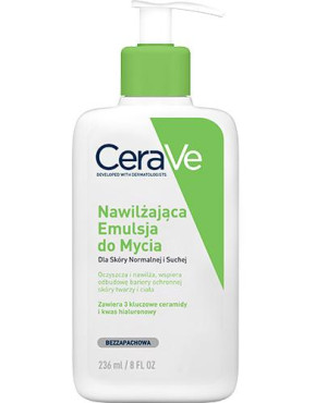 CeraVe, nawilżająca emulsja do mycia dla skóry normalnej i suchej, 236 ml