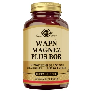 Solgar Wapń Magnez Plus Bor, tabletki, 100 sztuk
