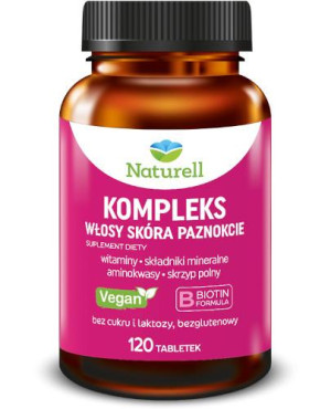 Naturell Kompleks Włosy Skóra Paznokcie, 120 tabletek