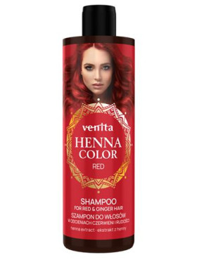 VENITA Color Szampon Red do włosów w odcieniach czerwieni i rudości, 300 ml