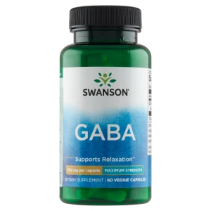 Swanson GABA Forte 750 mg, kapsułki, 60 sztuk