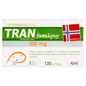 Tran familijny A+D, kapsułki, 120 sztuk