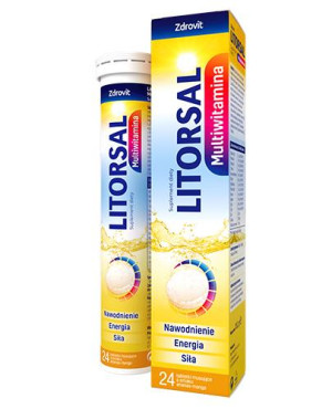 Zdrovit Litorsal Multiwitamina o smaku ananas-mango, 24 tabletki musujące