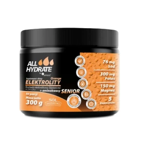 ALLHydrate, Elektrolity Senior Orange 300 g, 50 porcji
