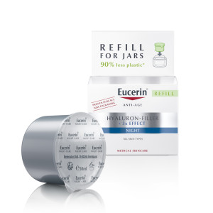 Eucerin Hyaluron-filler krem na noc z Kwasem Hialuronowym do każdego typu skóry przeciwzmarszczkowy, refill, 50 ml