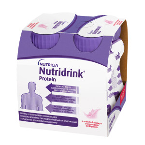 Nutridrink Protein, o smaku truskawkowym, 4 x 125 ml