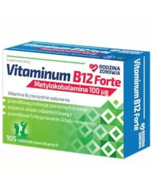 Rodzina Zdrowia Vitaminum B12 Forte Metylokobalamina 100 μg 105 tabletek