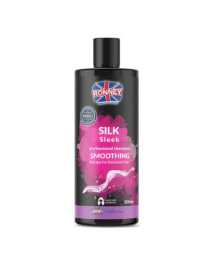 Ronney Professional Shampoo Smoothing Silk Sleek Szampon wygładzający do włosów cienkich i matowych, 300 ml
