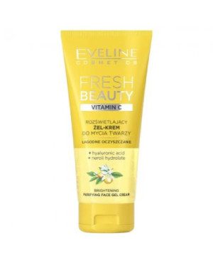 Eveline Fresh Beauty Rozświetlający żel krem do mycia twarzy Witamina C, 150 ml