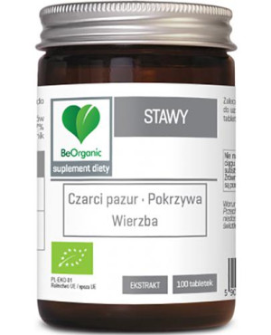 BeOrganic Stawy Bio, 100 tabl. cena, opinie, dawkowanie