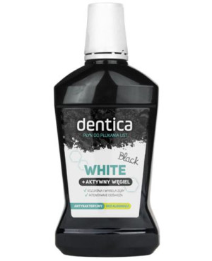 Dentica Black Płyn do płukania jamy ustnej z aktywnym węglem, 500 ml