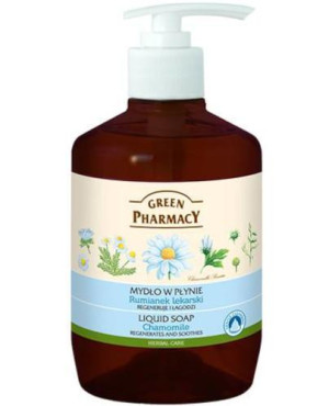 Green Pharmacy Mydło w płynie rumianek i olej lniany, 460 ml