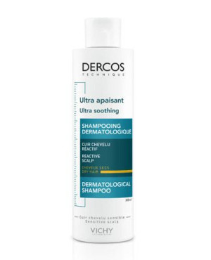 Vichy Dercos Szampon ultrakojący włosy suche, 200 ml