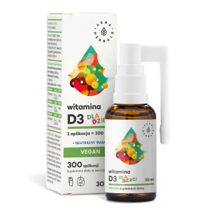 Aura Herbals Witamina D3 Vegan dla dzieci Aerozol, 30 ml